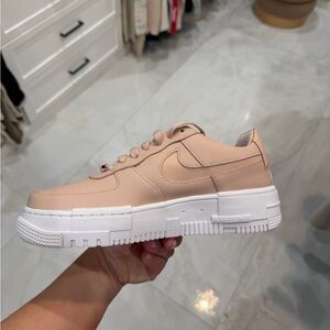 Nike Women's Beige and White Sneakers